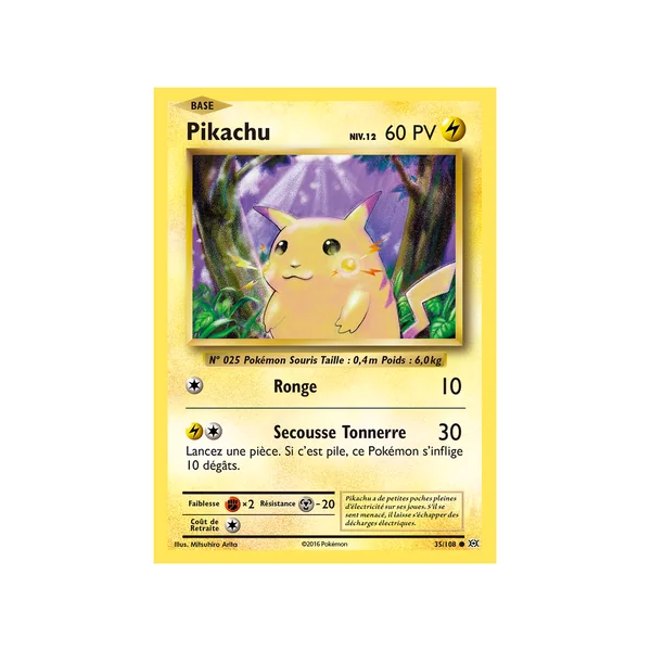 Carte Pokémon Pikachu 35/108 Commune Évolutions