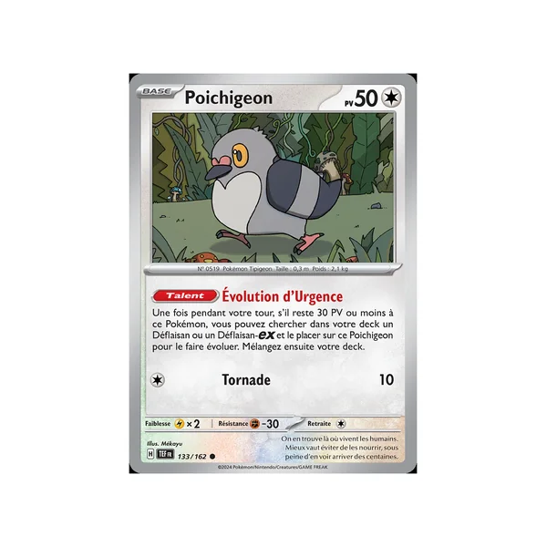 Carte Pokémon Poichigeon 133/162 Commune Forces Temporelles