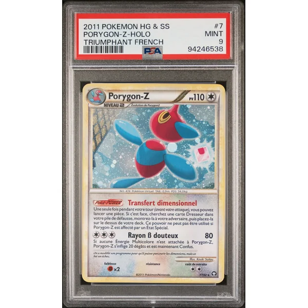 Carte Pokémon Porygon-Z Holo 7/100 HGSS Triomphe PSA9