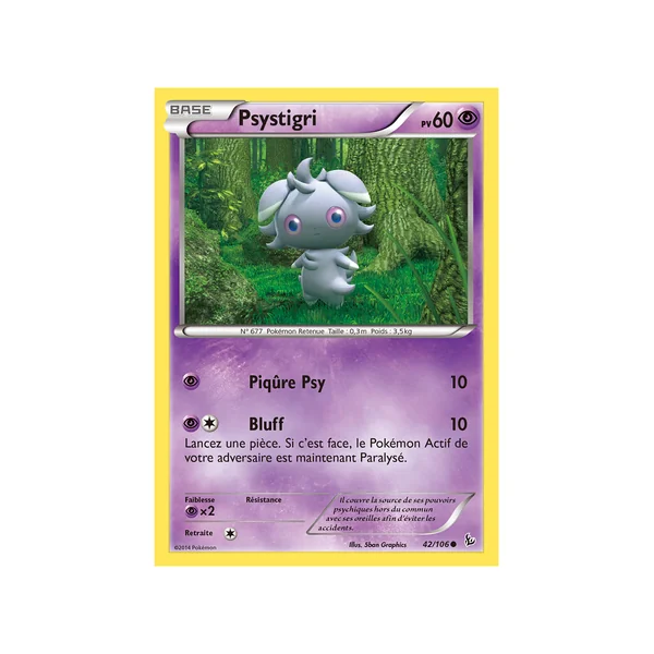 Carte Pokémon Psystigri 42/106 Commune Étincelles