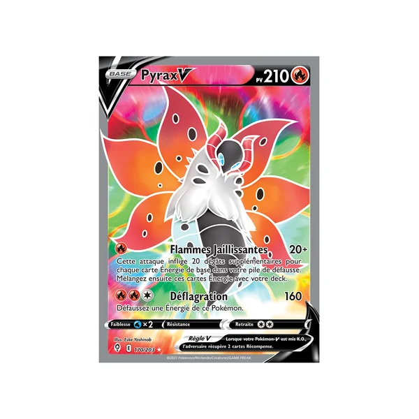 Carte Pokémon Pyrax-V 170/203 Ultra Rare Évolution Céleste