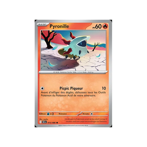 Carte Pokémon Pyronille 015/086 Commune Foudre Noire