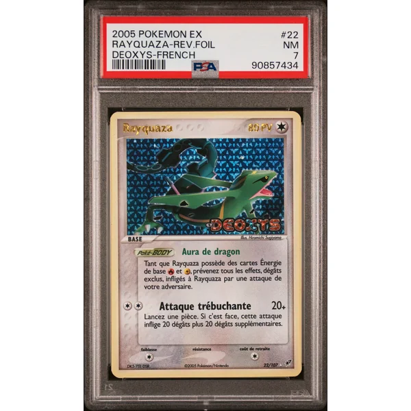 Carte Pokémon Rayquaza reverse 22/107 ex deoxys PSA 7