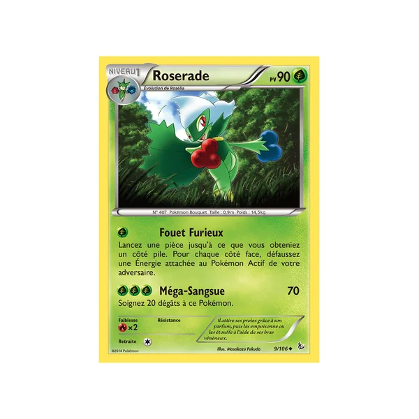 Carte Pokémon Roserade 9/106 Peu commune Étincelles