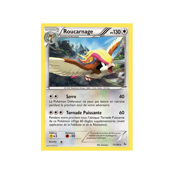 Carte Pokémon Roucarnage 77/106 Rare Étincelles