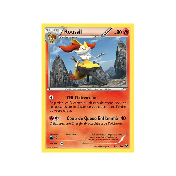 Carte Pokémon Roussil 25/146 Peu commune XY (JCC)