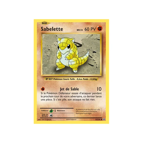 Carte Pokémon Sabelette 54/108 Commune Évolutions