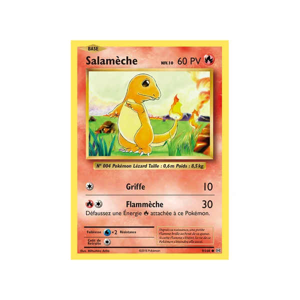 Carte Pokémon Salamèche 9/108 Commune Évolutions