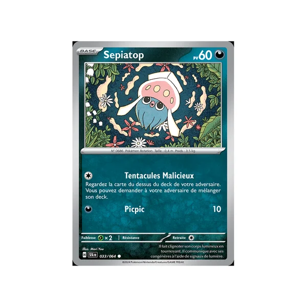 Carte Pokémon Sepiatop 033/064 Commune Fable Nébuleuse
