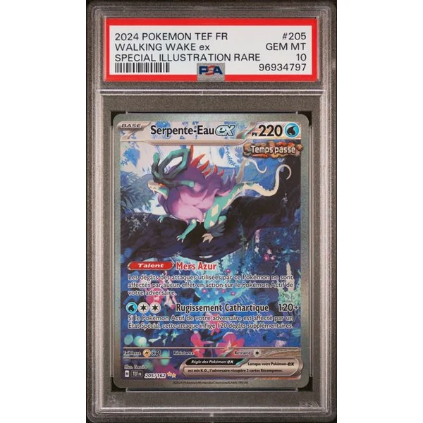Carte Pokémon Serpente-eau ex Forces temporelles 205/162 PSA10