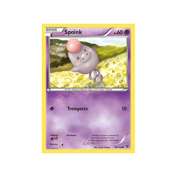 Carte Pokémon Spoink 49/146 Commune XY (JCC)