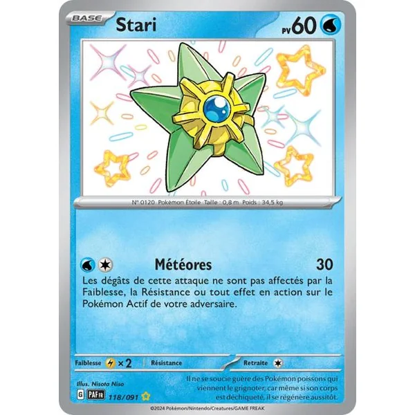 Carte Pokémon Stari 118/91 Destinées de paldea