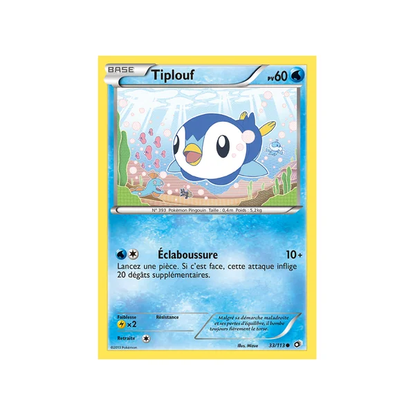 Carte Pokémon Tiplouf 33/113 Commune Trésors Légendaires