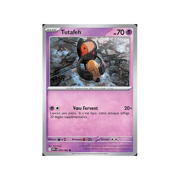 Carte Pokémon Tutafeh 039/086 Commune Flamme Blanche