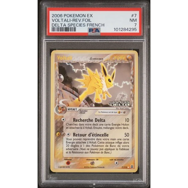 Carte Pokémon Voltali Espèces delta 7/113 PSA 7