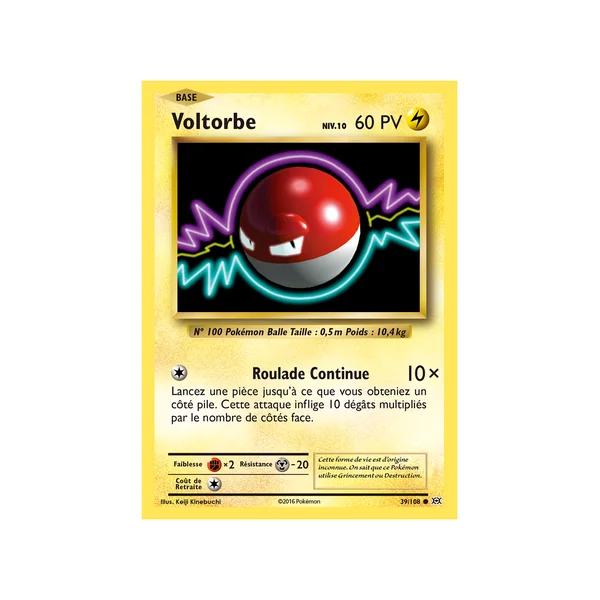Carte Pokémon Voltorbe 39/108 Commune Évolutions