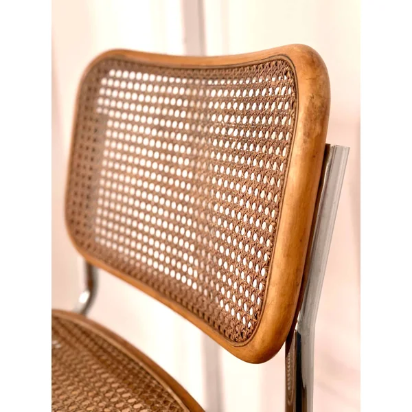 Chaise cannée Marcel Breuer, modèle B32