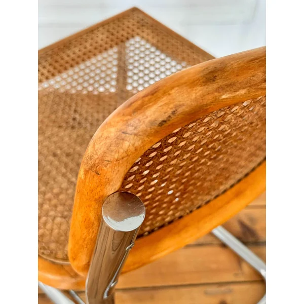 Chaise cannée Marcel Breuer, modèle B32