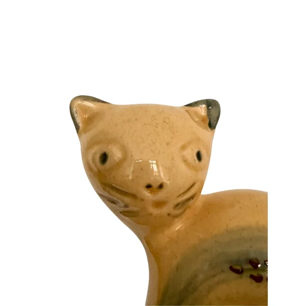 Chat bougeoir / soliflore en céramique Les Grottes Dieulefit