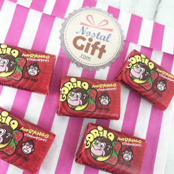 Chewing-gum Gorila goût fraise x5