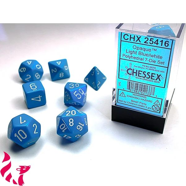 CHX25416 - 7 dés - Opaque Light Blue
