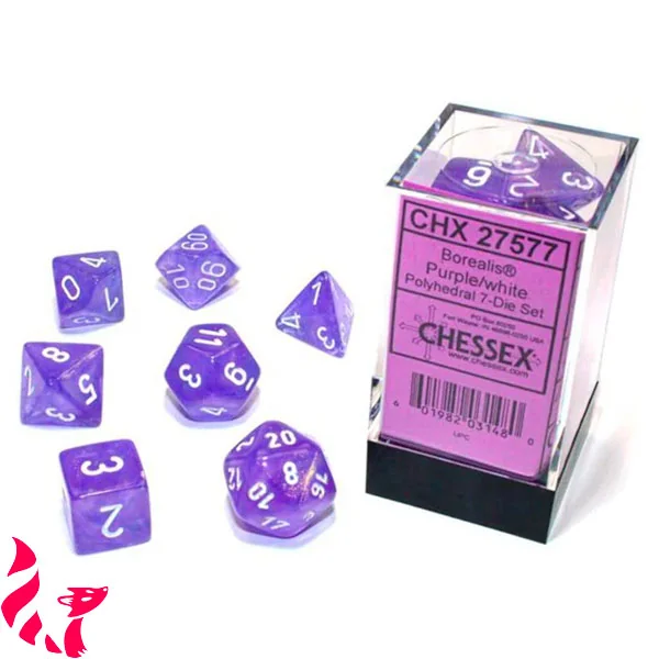 CHX27577 - 7 dés - Borealis Purple