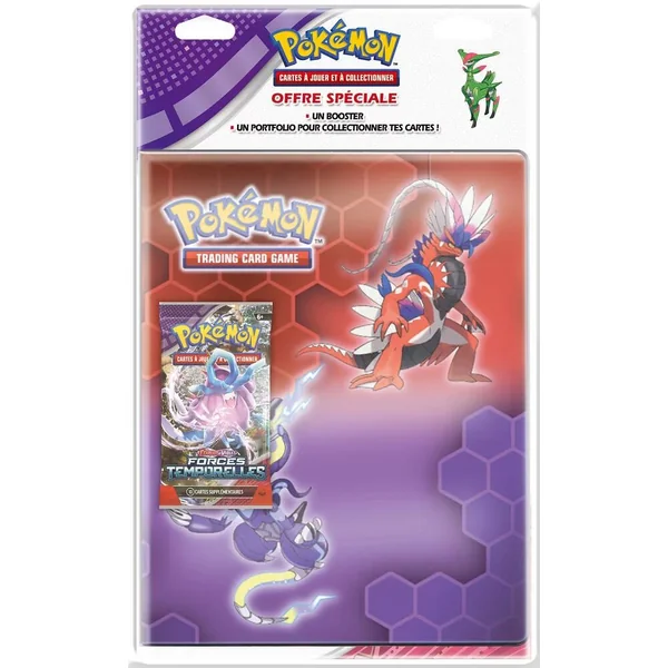 Classeur Portfolio Koraidon et Miraidon + 1 Booster EV05 Force temporelle