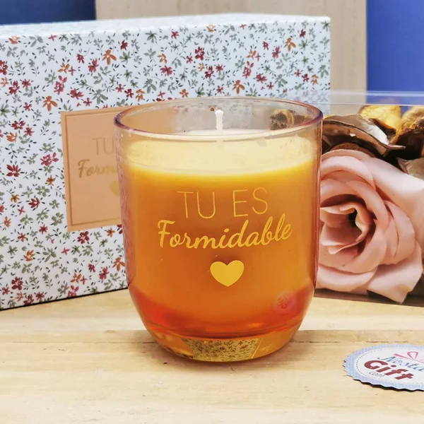 Coffret cadeau - Bougie + Pot pourri magnolia "Tu es formidable"