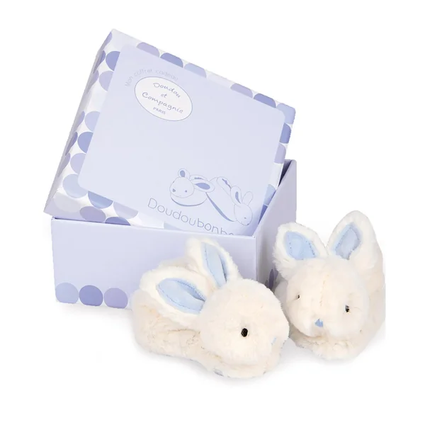 Coffret chaussons Lapin Bonbon bleu
