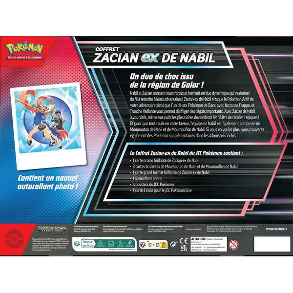Coffret ex Mars Zacian-ex de Nabil
