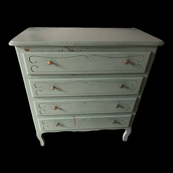 Commode vintage vert menthe 1950