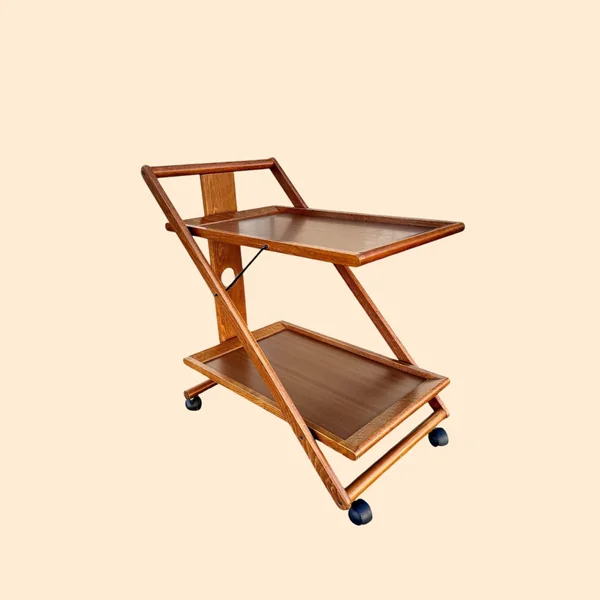 Desserte roulante pliable
