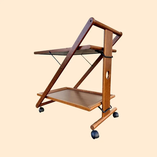 Desserte roulante pliable