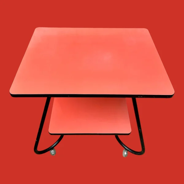 Desserte vintage en formica rouge