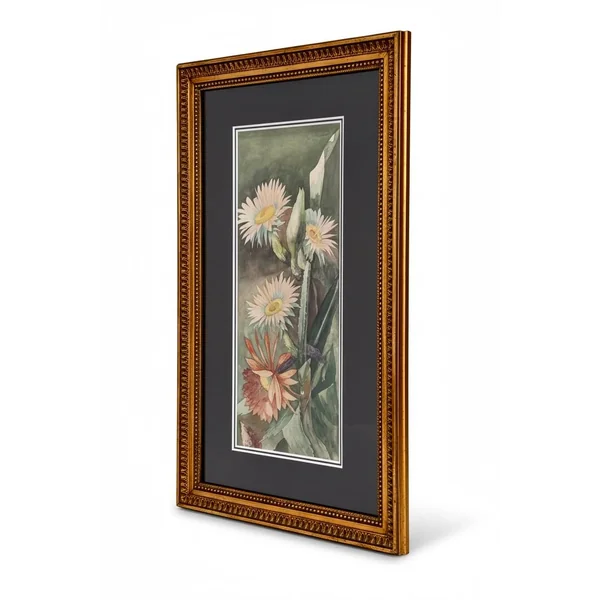 Deux peintures naturalistes à l'aquarelle, début XXème