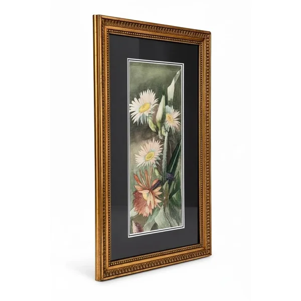 Deux peintures naturalistes à l'aquarelle, début XXème