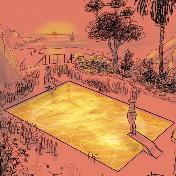 Digigraphie Spritz Piscine, Charles Berberian