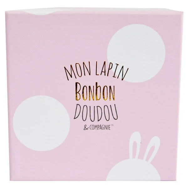 Doudou lapin bonbon rose