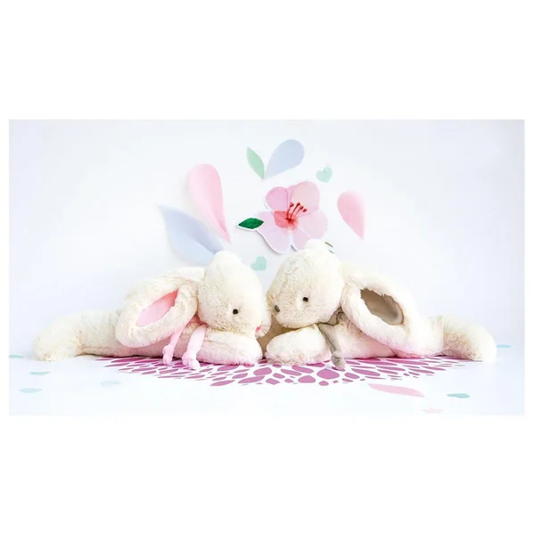 Doudou lapin bonbon rose