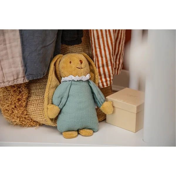 Doudou Musical 25 cm - Lapin Nid d'Ange - Celadon