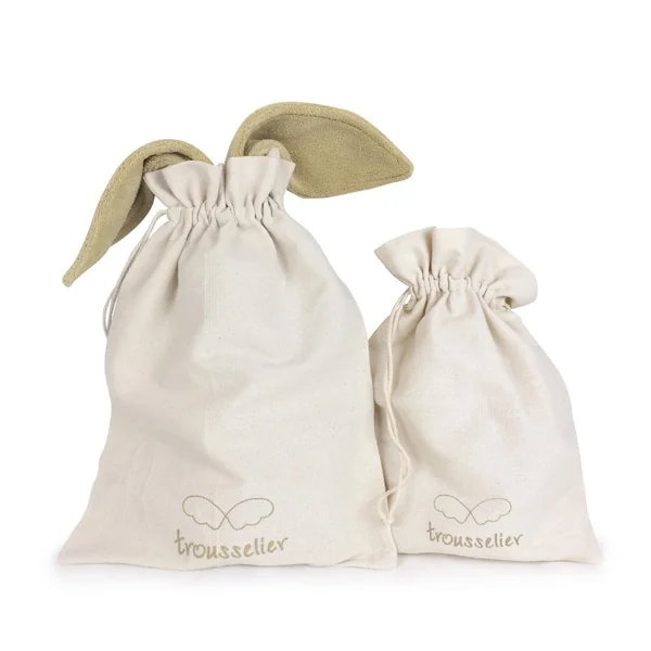 Doudou Musical 25 cm - Lapin Nid d'Ange - Vieux Rose