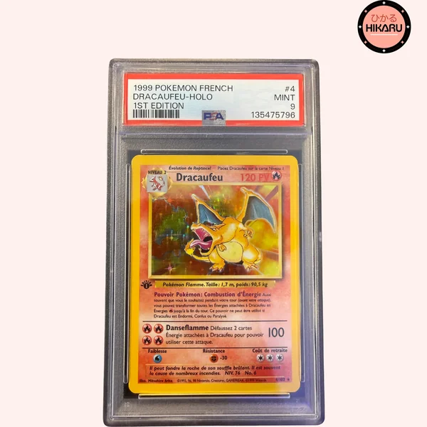 Dracaufeu Holo ED1 4/102 - Set de Base PSA 9
