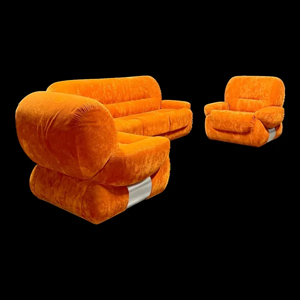 Ensemble canapé et fauteuils vintage
