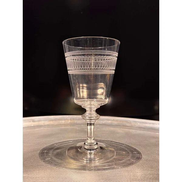 Ensemble de 6 verres à eau guillochés XIXème