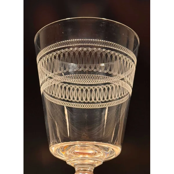 Ensemble de 6 verres à eau guillochés XIXème