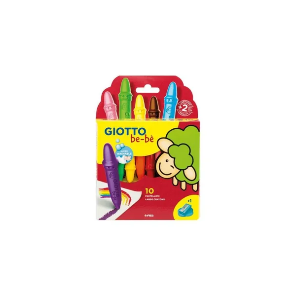 Etui De 10 Crayons Cire Et 1 Taille-Crayon Giotto