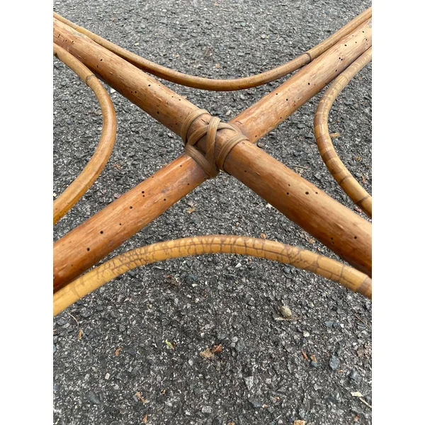 Fauteuil en rotin osier, vers 1950
