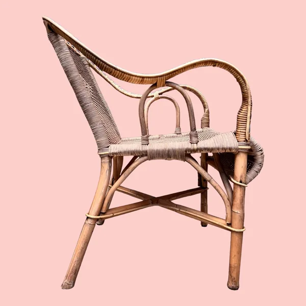Fauteuil en rotin osier, vers 1950