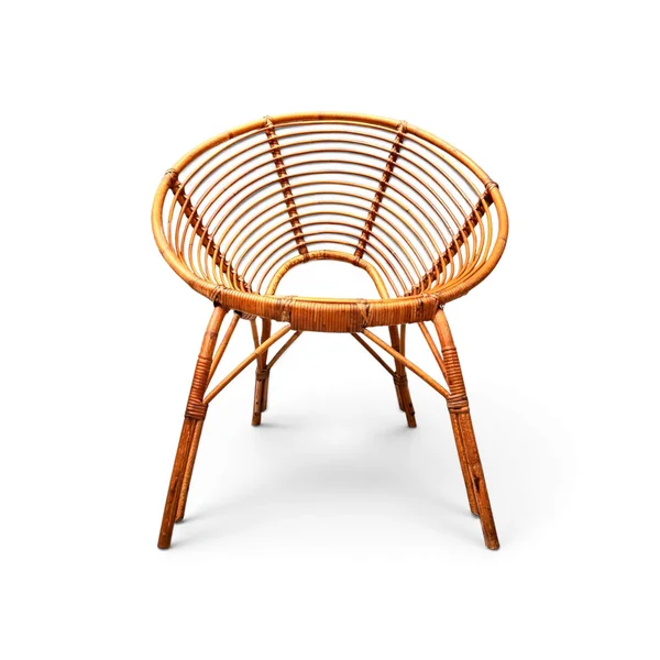 Fauteuil vintage en rotin et osier