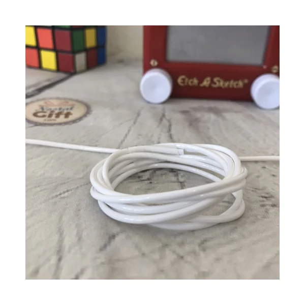 Fils de scoubidou - Blanc (par 3)